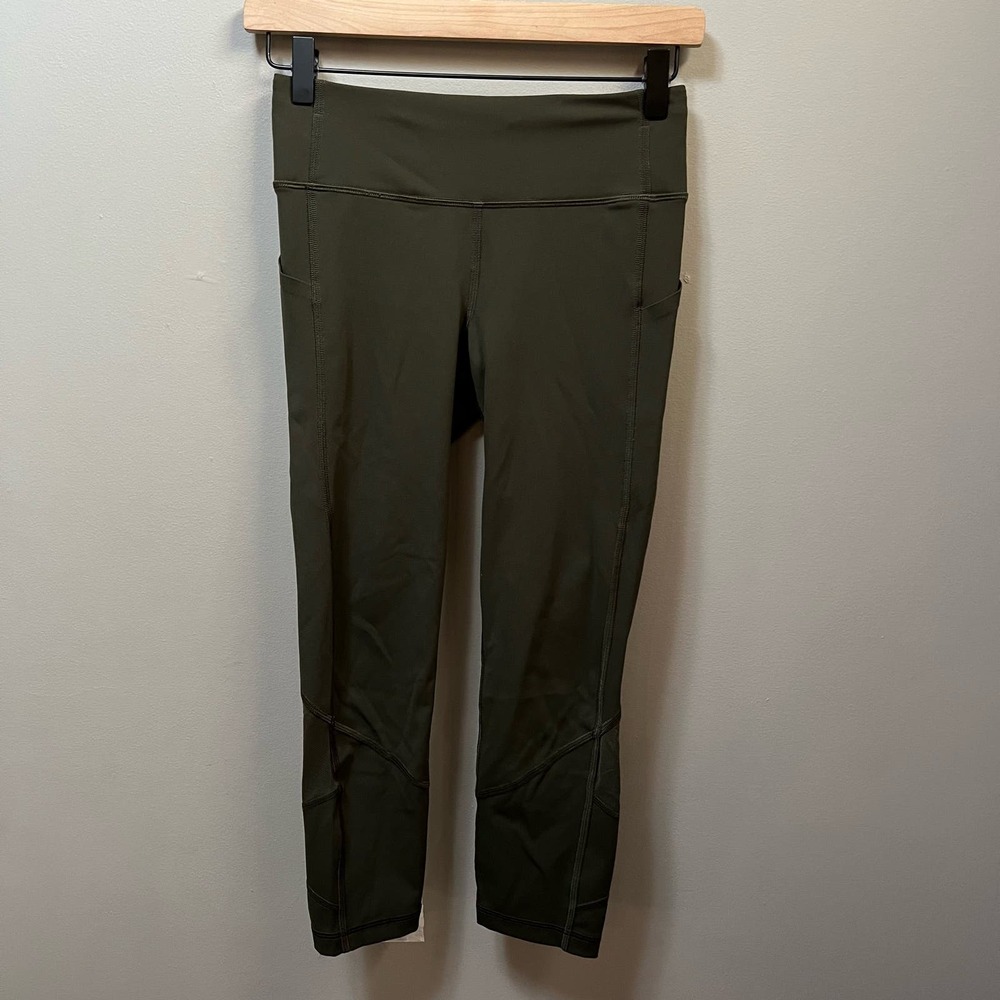 Lululemon Pace Rival‎ Crop *Full-On Luxtreme 22" Dark Olive size 4